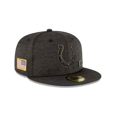 Indianapolis Colts Gorra | New Era NFL Salute To Service 59fifty Fitted Cap Mexico - Negros